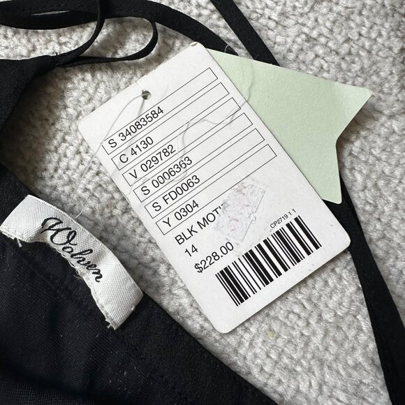 NWT Anthropologie Wolven Striped Velvet Gold/Blue/Purple Mini Strappy Dress S 14 - Picture 8 of 8